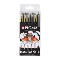 Sada technických per SAKURA Pigma Micron Manga - 6 ks černá
