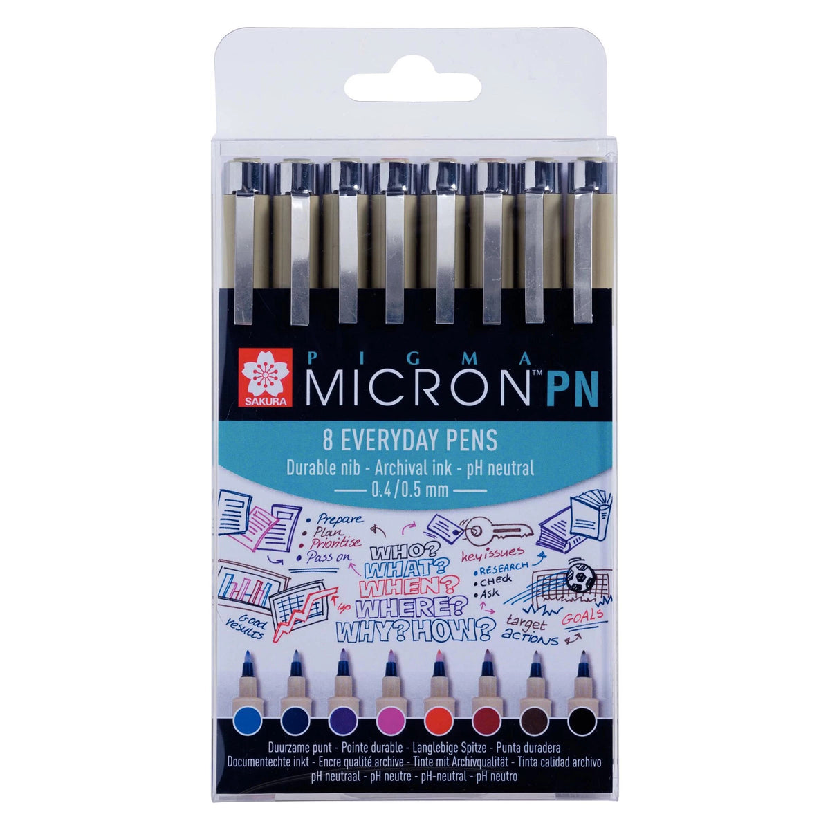 Sada technických per SAKURA Pigma Micron PN - 8 ks
