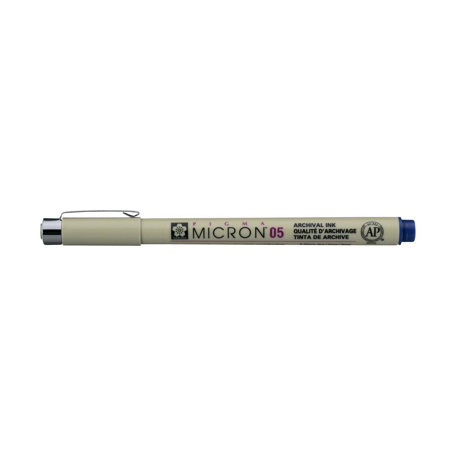 Sakura Pigma Micron 05 fineliner 0,45 mm – sada 6 barev – Královská modrá
