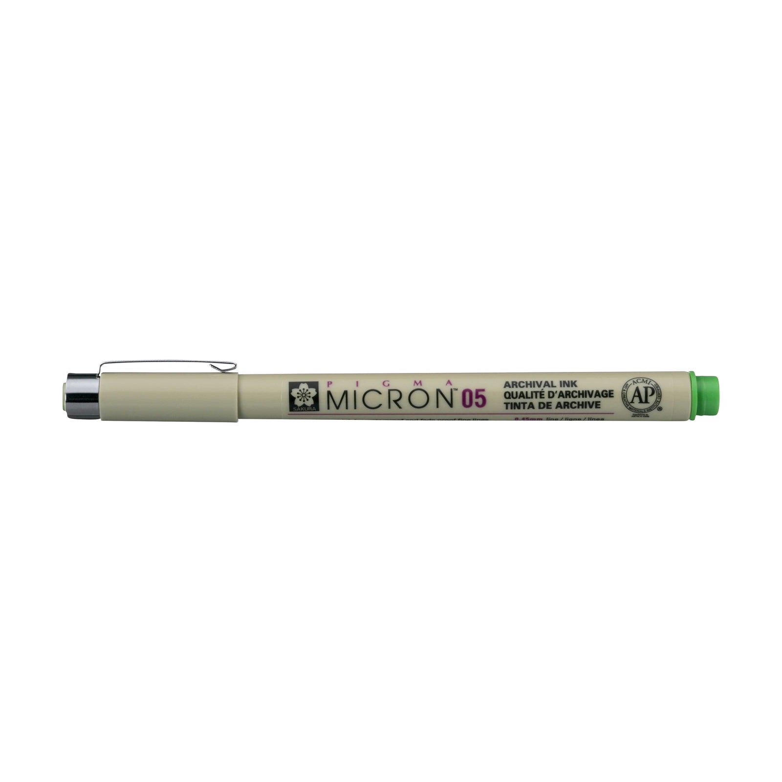 Sakura Pigma Micron 05 fineliner 0,45 mm – sada 6 barev – Žlutá