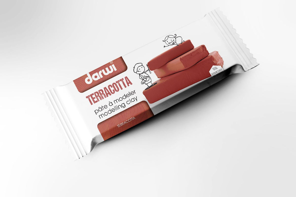 Samotvrdnoucí modelovací hmota DARWI 500 g – terakota