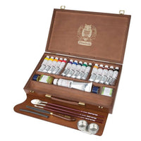 Schmincke MUSSINI dřevěný box s barvami 15 x 35 ml a bílou 150 ml