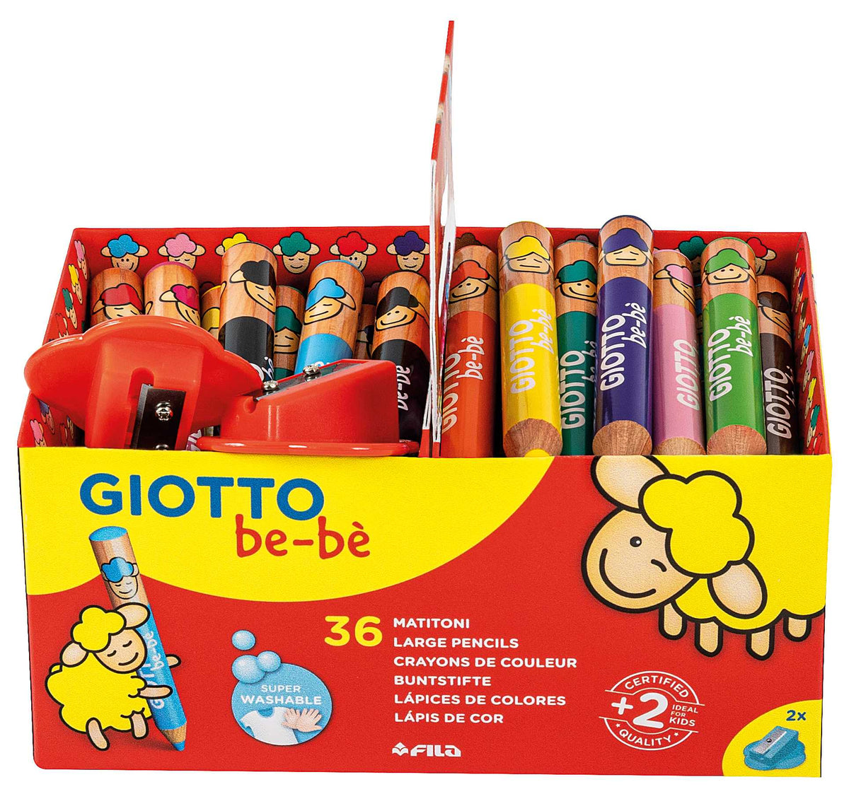 Silné kulaté pastelky GIOTTO be-bè školní balení