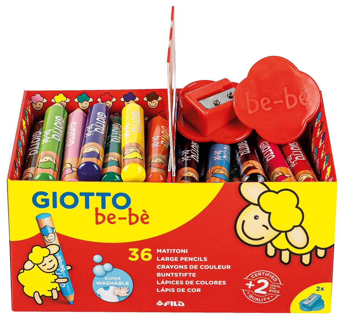 Silné kulaté pastelky GIOTTO be-bè školní balení