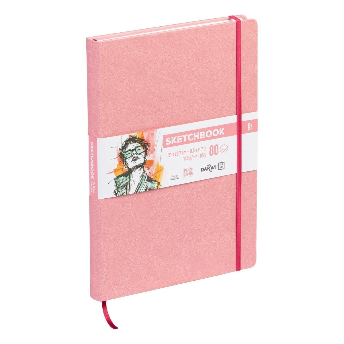 Skicovací blok DARWI For You Soft Pink A4 - 140 g/m2, 80 listů