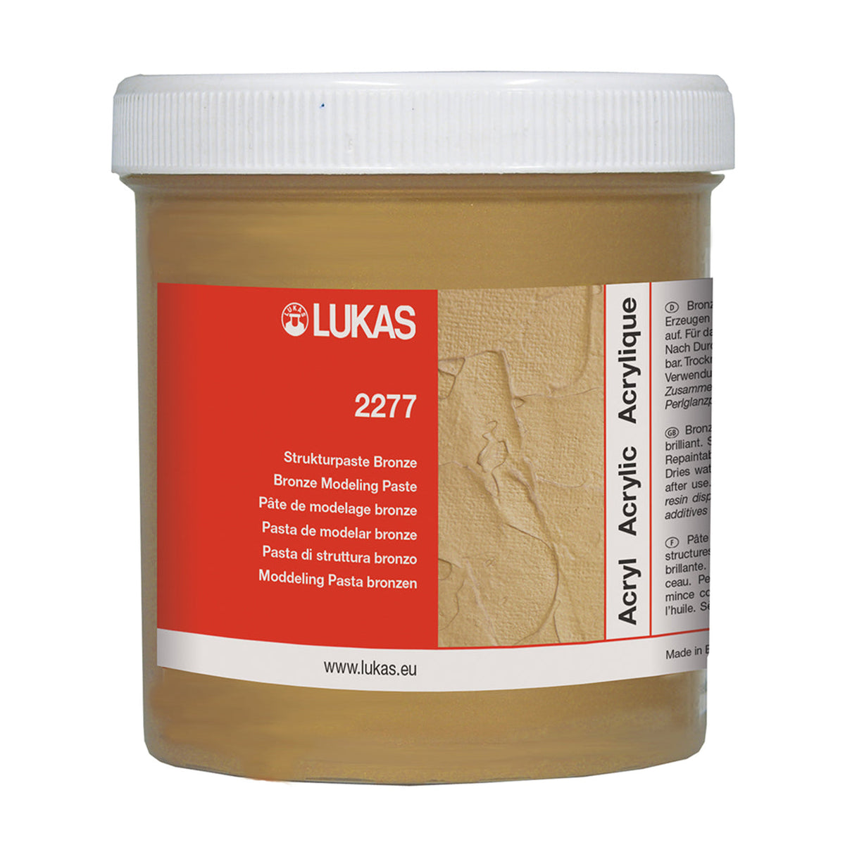 Strukturovací pasta LUKAS metalická 250 ml – bronzová
