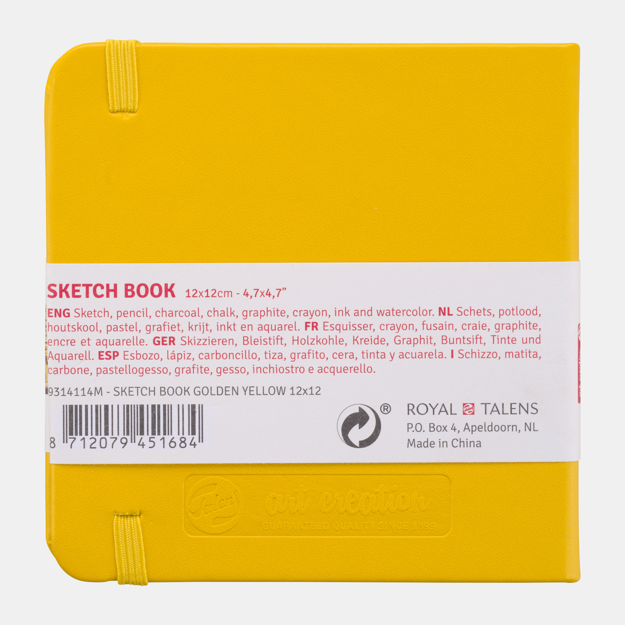 Skicovací blok Talens Art Creation Golden Yellow 12 x 12 cm, 140 g/m², 80 listů
