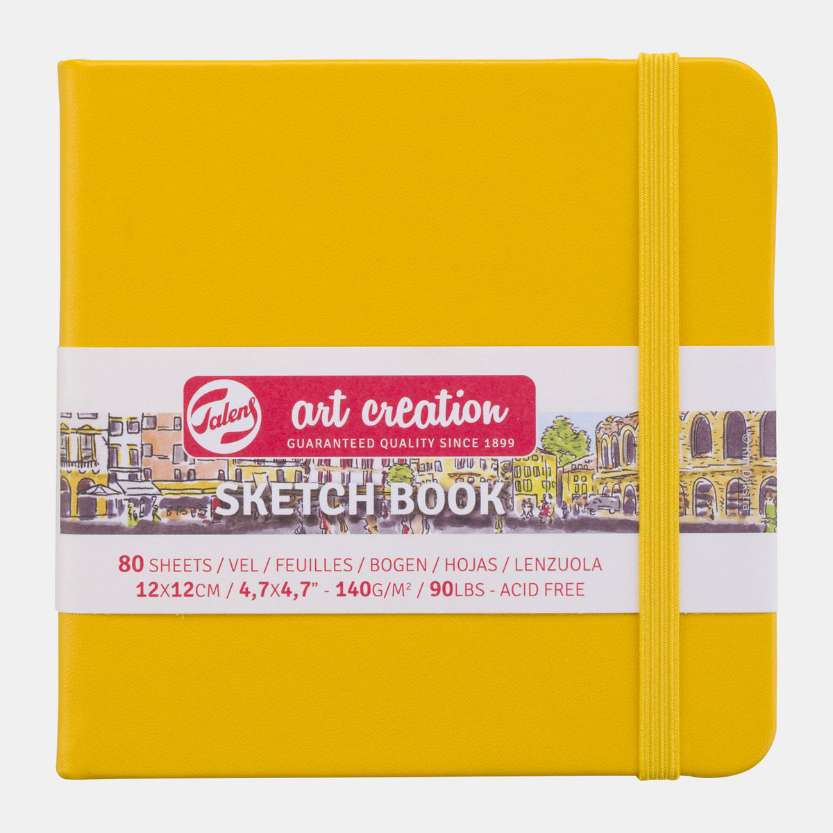 Skicovací blok Talens Art Creation Golden Yellow 12 x 12 cm, 140 g/m², 80 listů