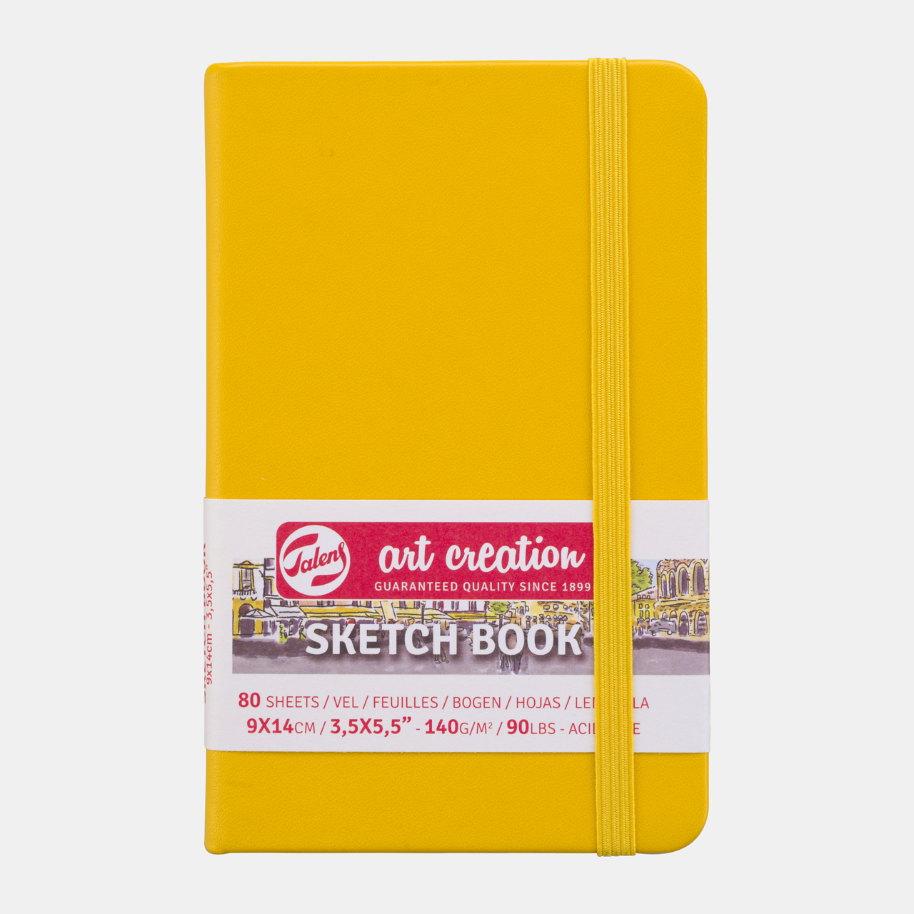 Skicovací blok Talens Art Creation Golden Yellow 9 x 14 cm, 140 g, 80 listů - pevná vazba