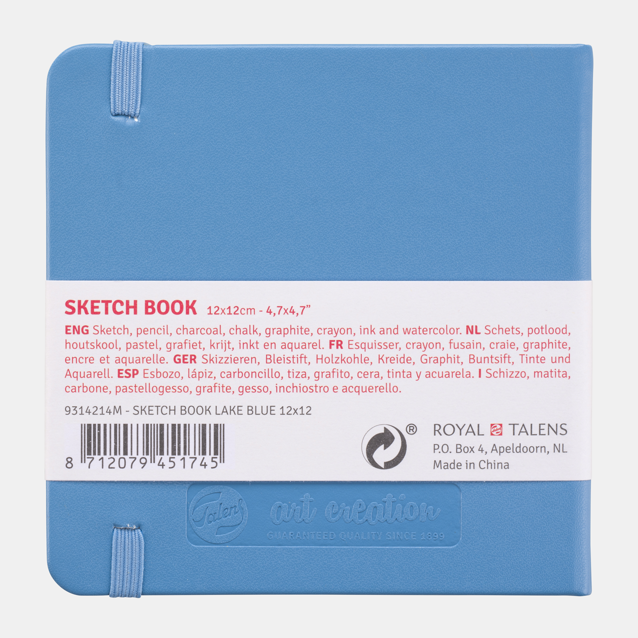 Skicovací blok Talens Art Creation Light Blue 12 x 12 cm, 140 g, 80 listů