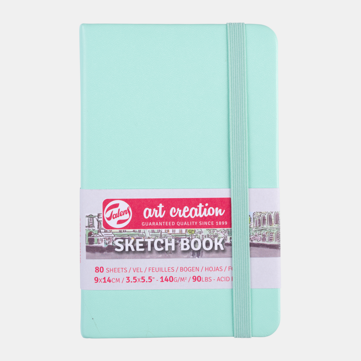 Skicovací blok Talens Art Creation Mint 9 x 14 cm, 140 g, 80 listů - pevná vazba
