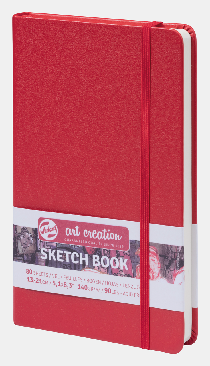 Skicovací blok Talens Art Creation Red 13 x 21 cm, 140 g, 80 listů, pevná vazba