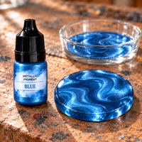 Tekutý metalický pigment do pryskyřice 5 ml – modrá