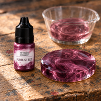 Tekutý metalický pigment do pryskyřice 5 ml – purpurově červená