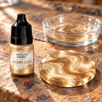 Tekutý metalický pigment do pryskyřice 5 ml – světle zlatá