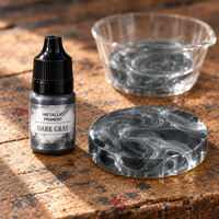 Tekutý metalický pigment do pryskyřice 5 ml – tmavě šedá