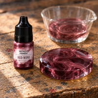 Tekutý metalický pigment do pryskyřice 5 ml – vínově červená
