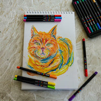 Posca KPA-100 24C voskové pastely, sada, mix barev