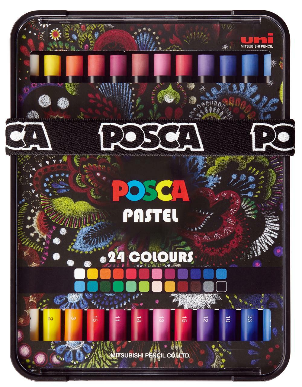 Posca KPA-100 24C voskové pastely, sada, mix barev