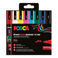 Posca sada popisovačů PC-5BR, 1–4 mm, základní barvy – 8 ks