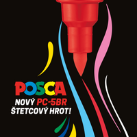 Posca sada popisovačů PC-5BR, 1–4 mm, základní barvy – 8 ks