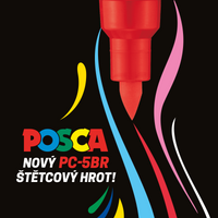 Posca sada popisovačů PC-5BR, 1–4 mm, základní barvy – 8 ks