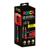 Posca kombinovaná sada popisovačů v plechové dóze – 13 ks (PC-3M, PC-5M, PC-5BR)