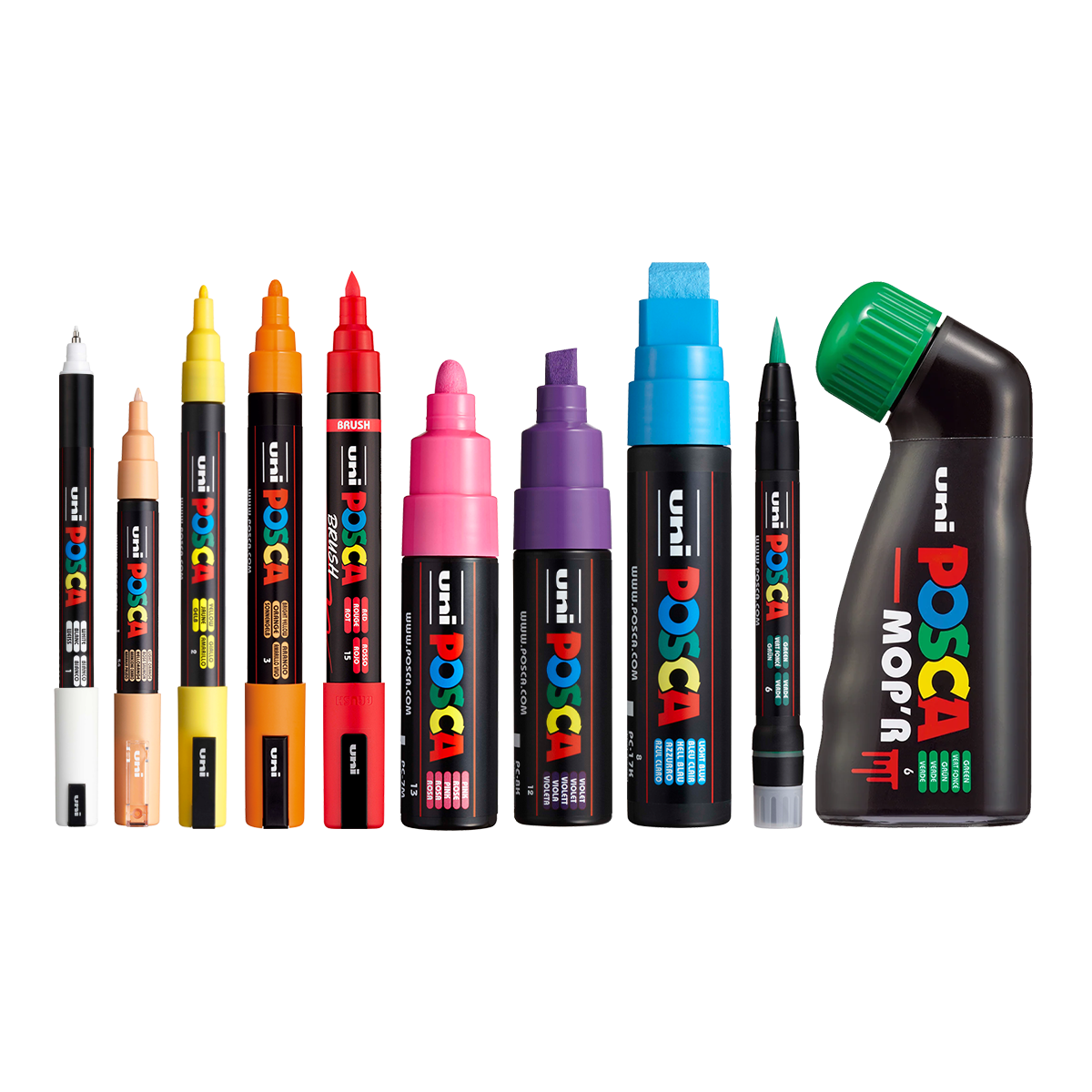 Posca kombinovaná sada popisovačů v plechové dóze – 13 ks (PC-3M, PC-5M, PC-5BR)
