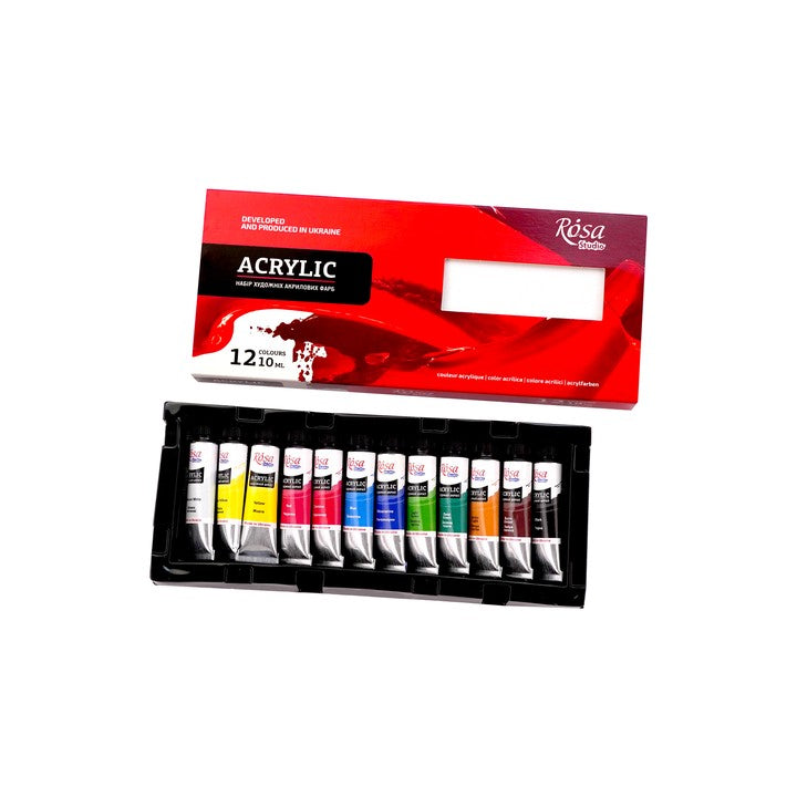Súprava akrylových farieb ROSA STUDIO | 12x10 ml