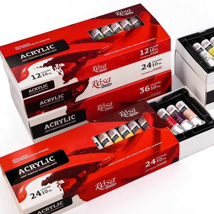 Súprava akrylových farieb ROSA STUDIO | 12x10 ml