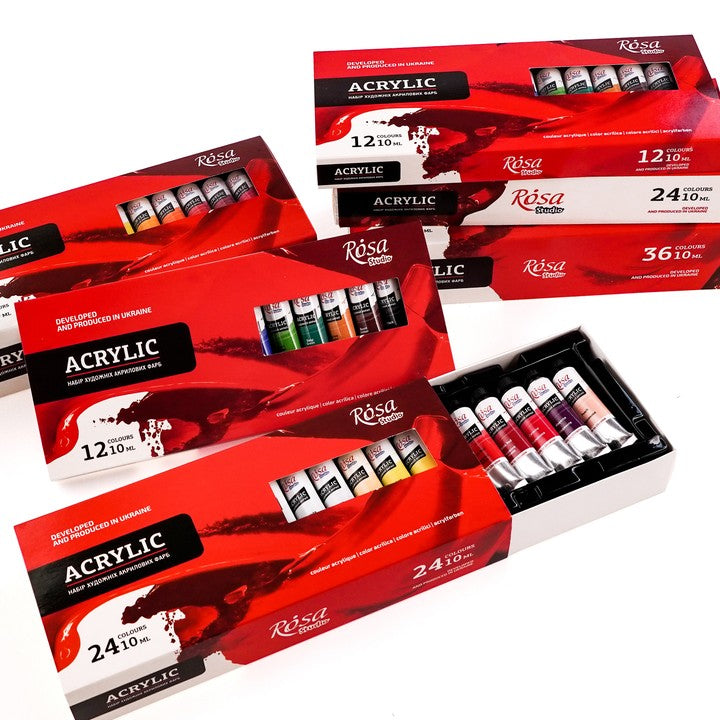 Súprava akrylových farieb ROSA STUDIO | 12x10 ml