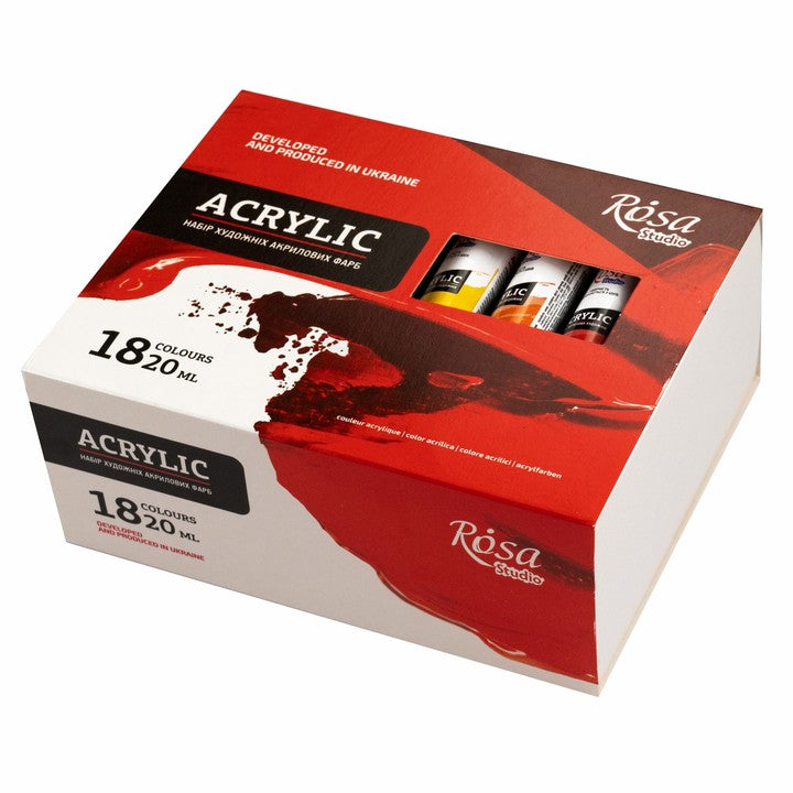 Súprava akrylových farieb ROSA STUDIO | 18x20 ml