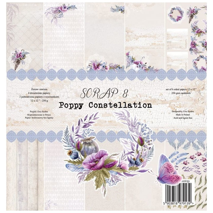 Sada papierov na scrapbooking Poppy 30.5 x 30.5 cm