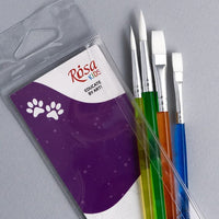 Sada štetcov ROSA Kids 4 ks syntetických | okrúhly č. 6, 8, plochý č. 6, 10