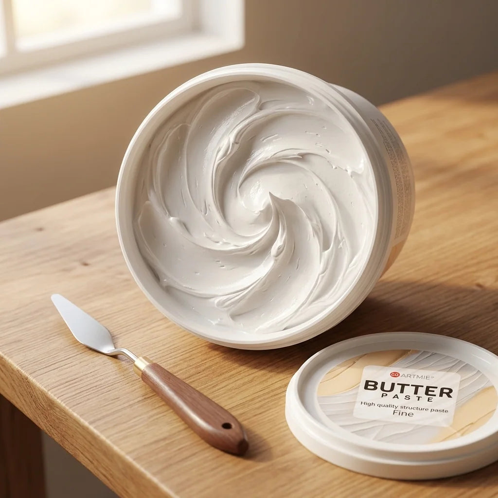Otevřené balení ARTMIE Butter Paste — viditelná struktura pasty uvnitř